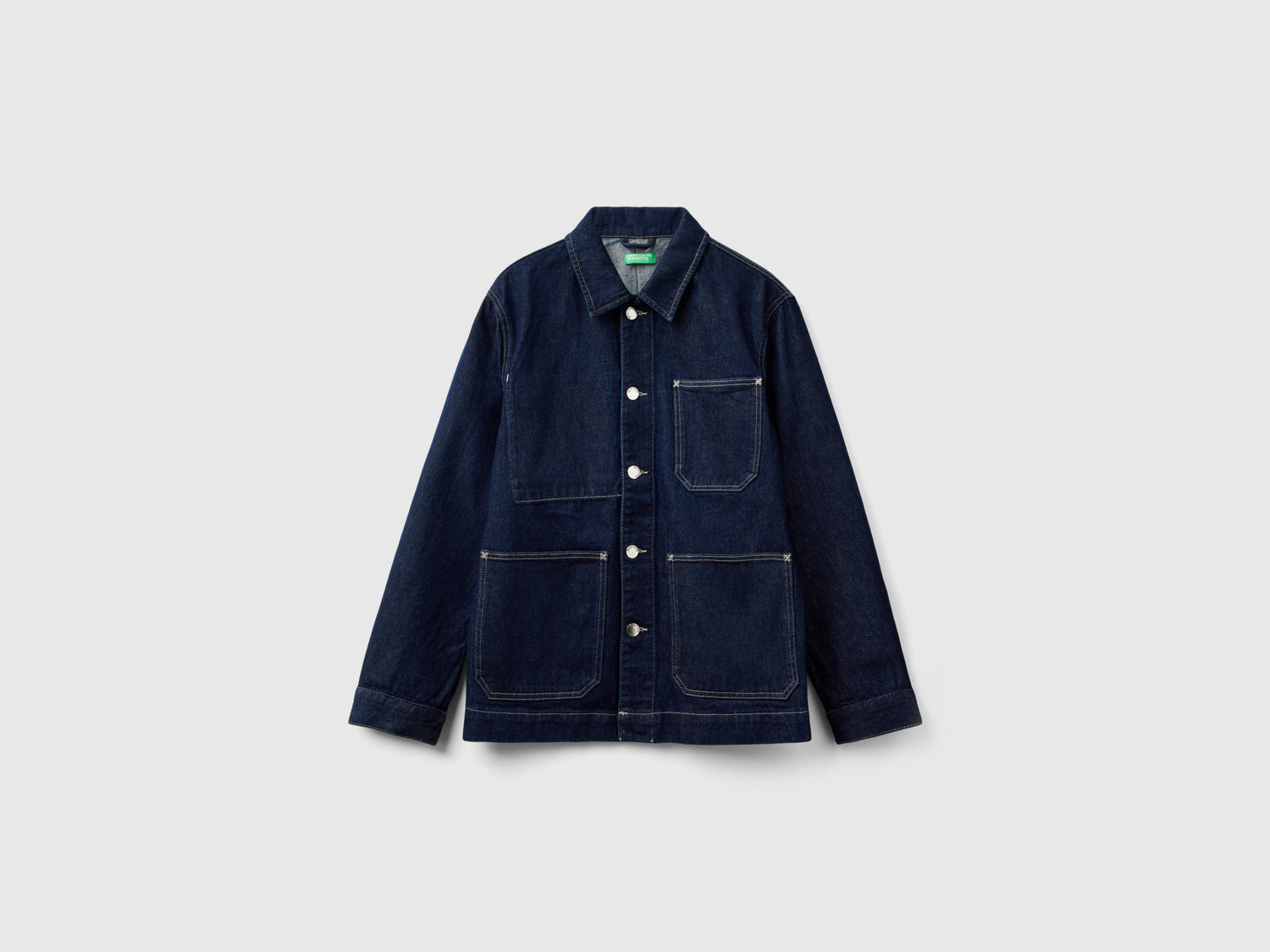 Giacca di jeans workwear da uomo blu | Benetton Outlet