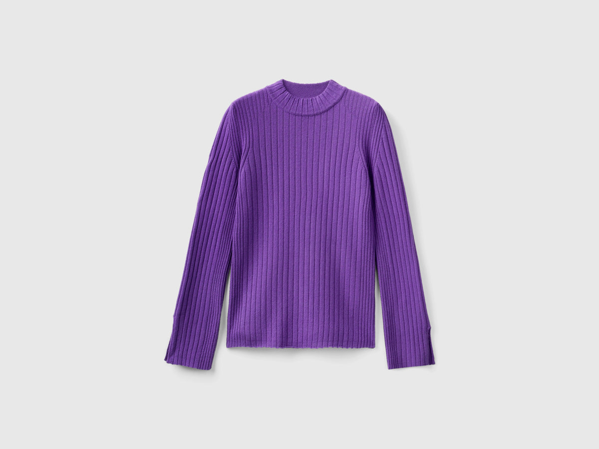 Maglia lupetto con spacchi