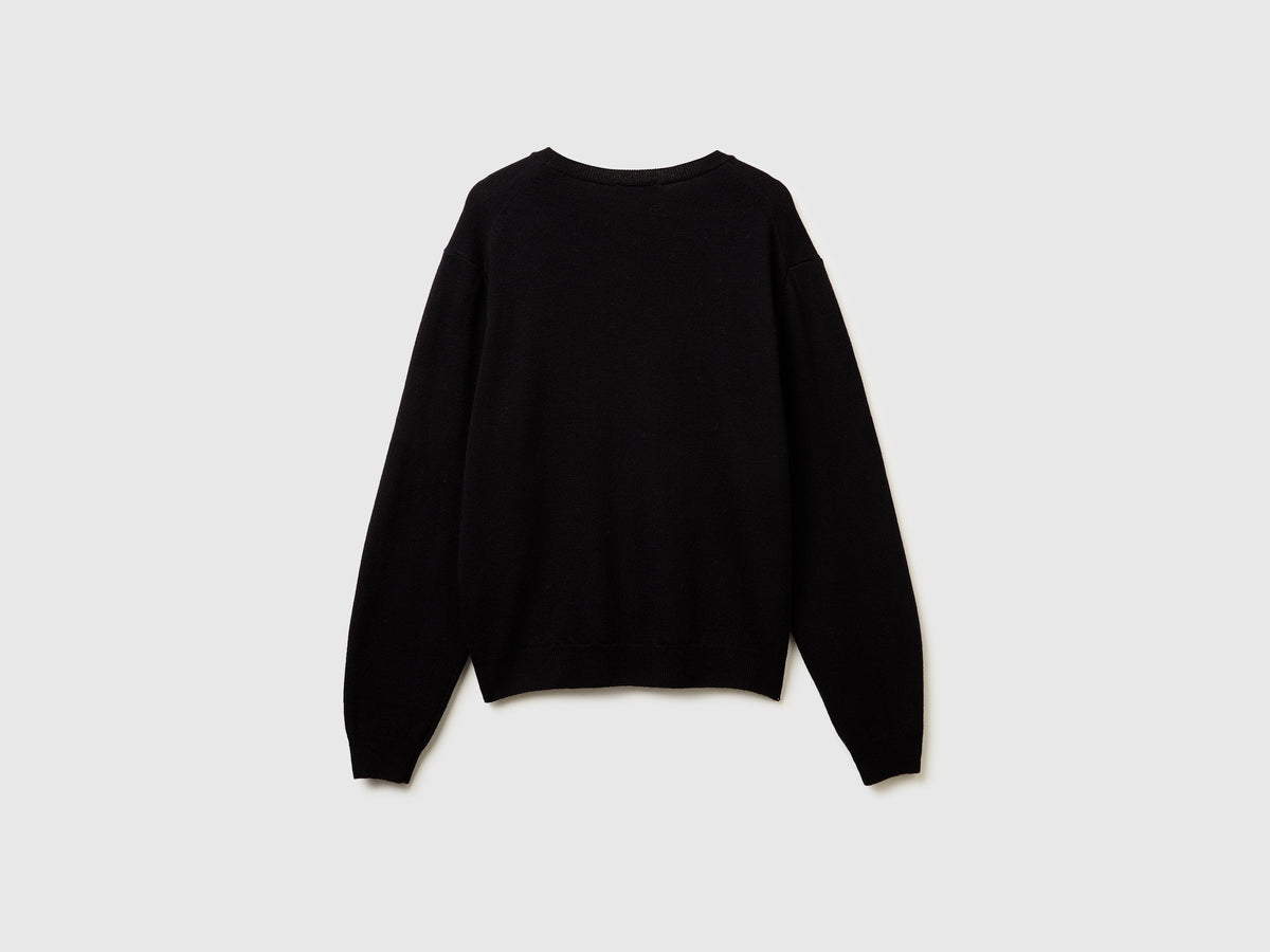 Maglia relaxed fit in pura lana Merino