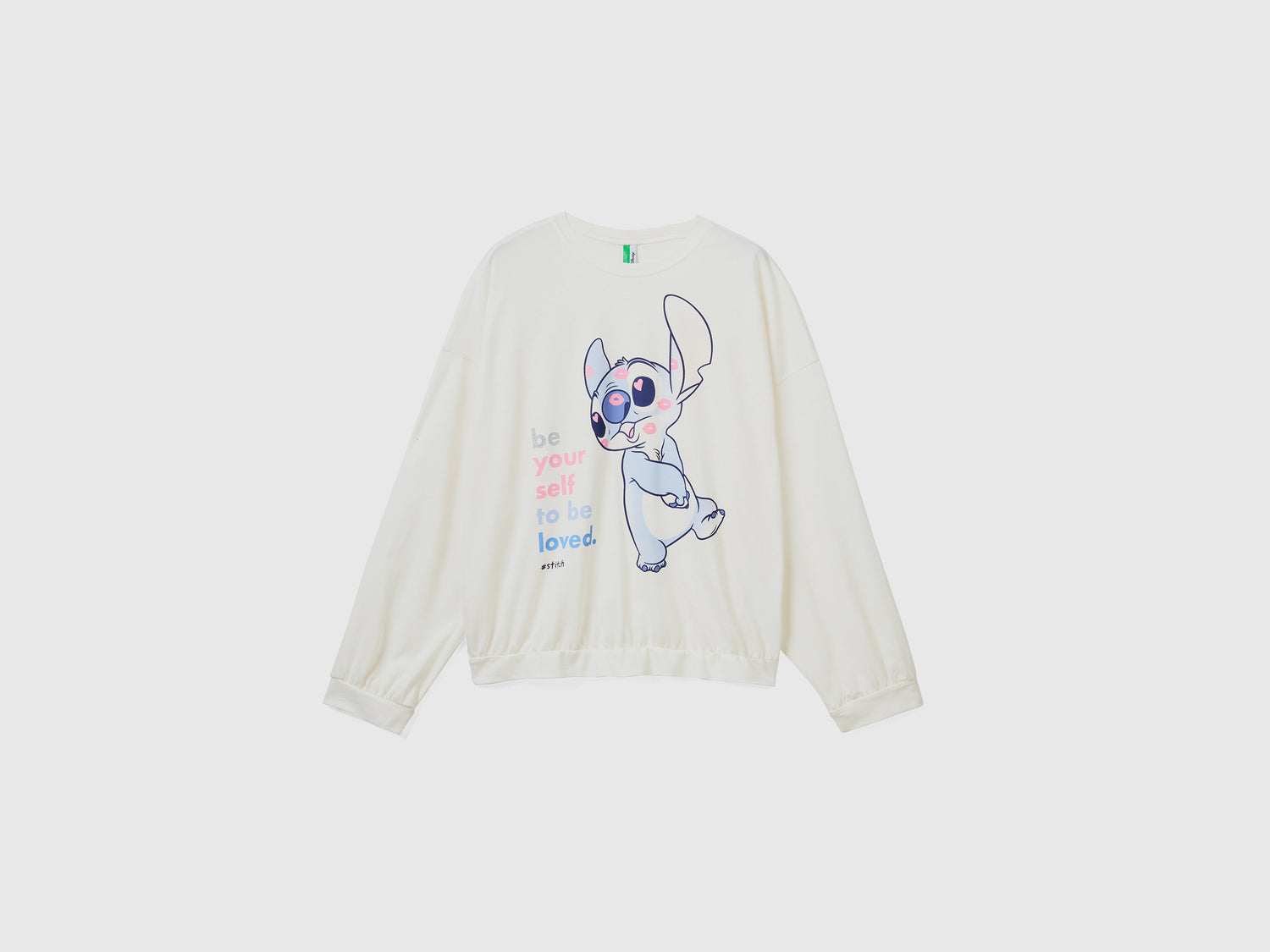 Maglia da pigiama in misto cotone e viscosa dal peso medio da donna bianco panna | Benetton Outlet
