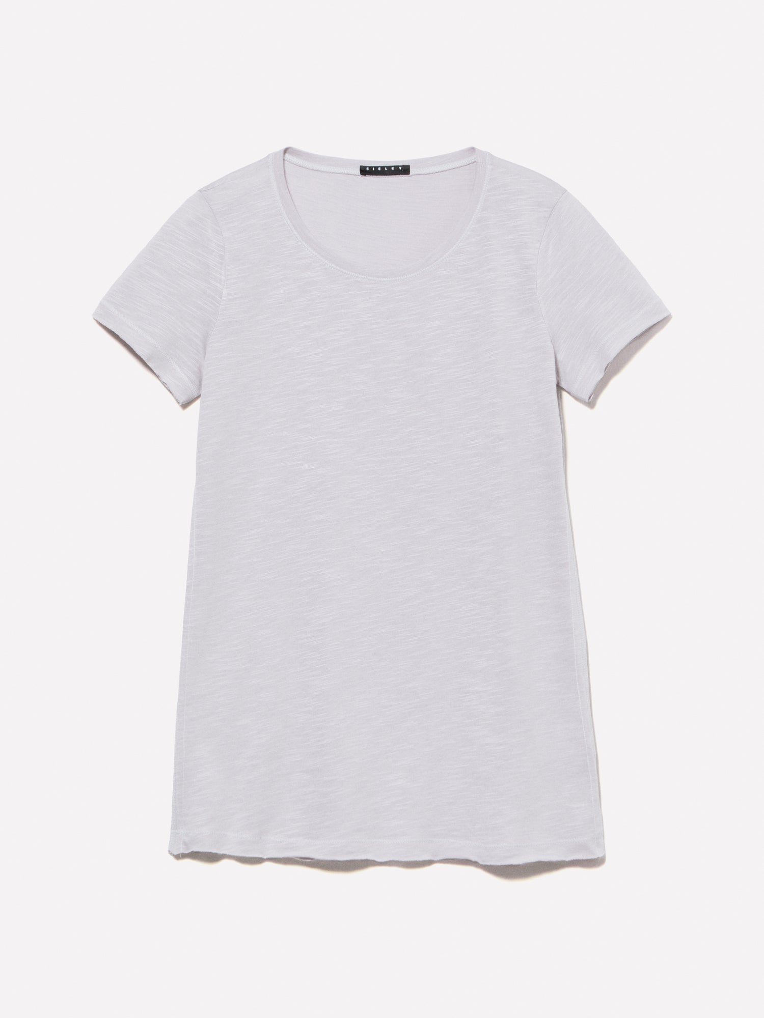 T-shirt con scollo rotondo da donna grigio chiaro | Sisley Outlet