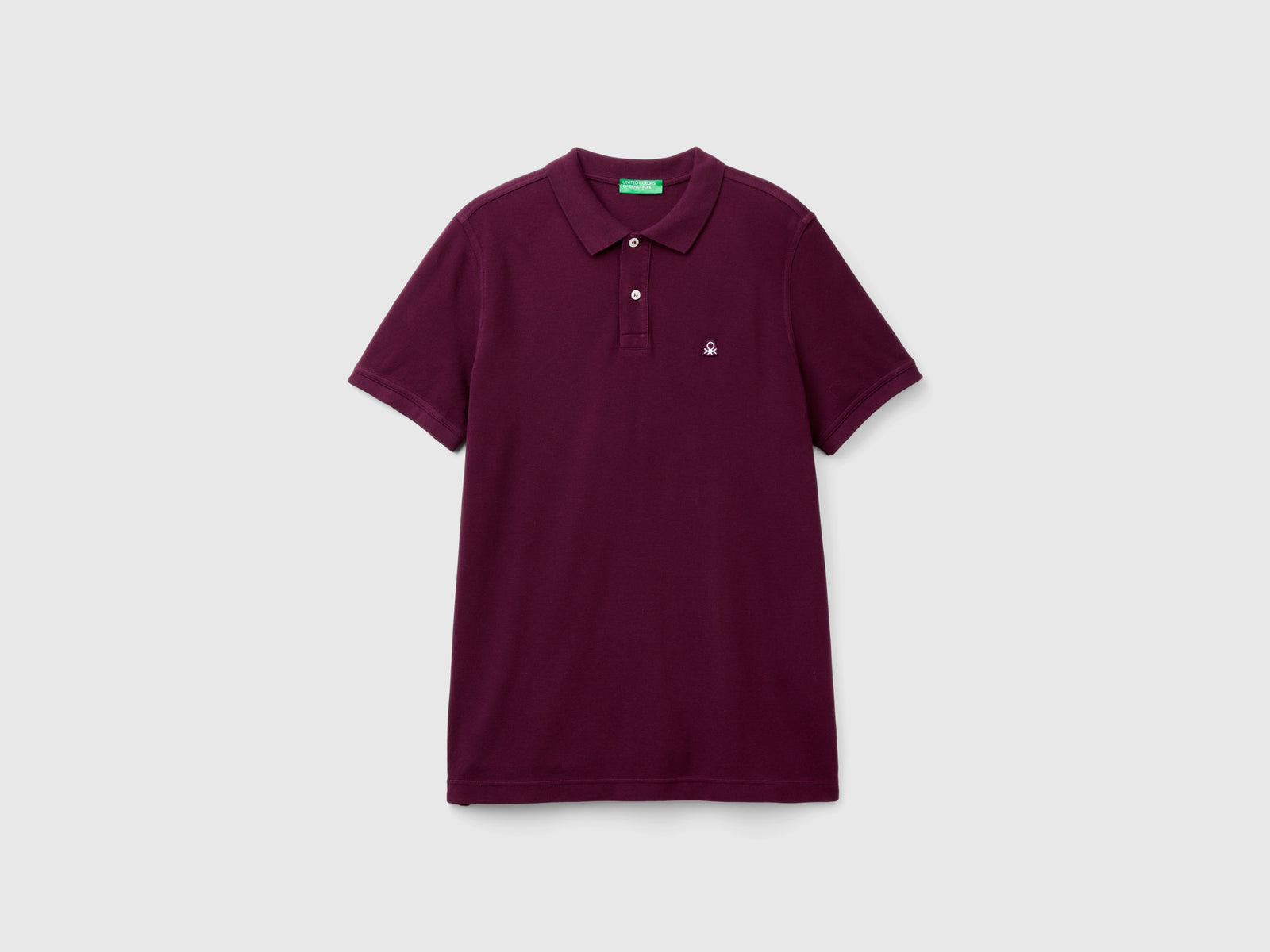 Polo viola scuro regular fit da uomo malva scuro | Benetton Outlet