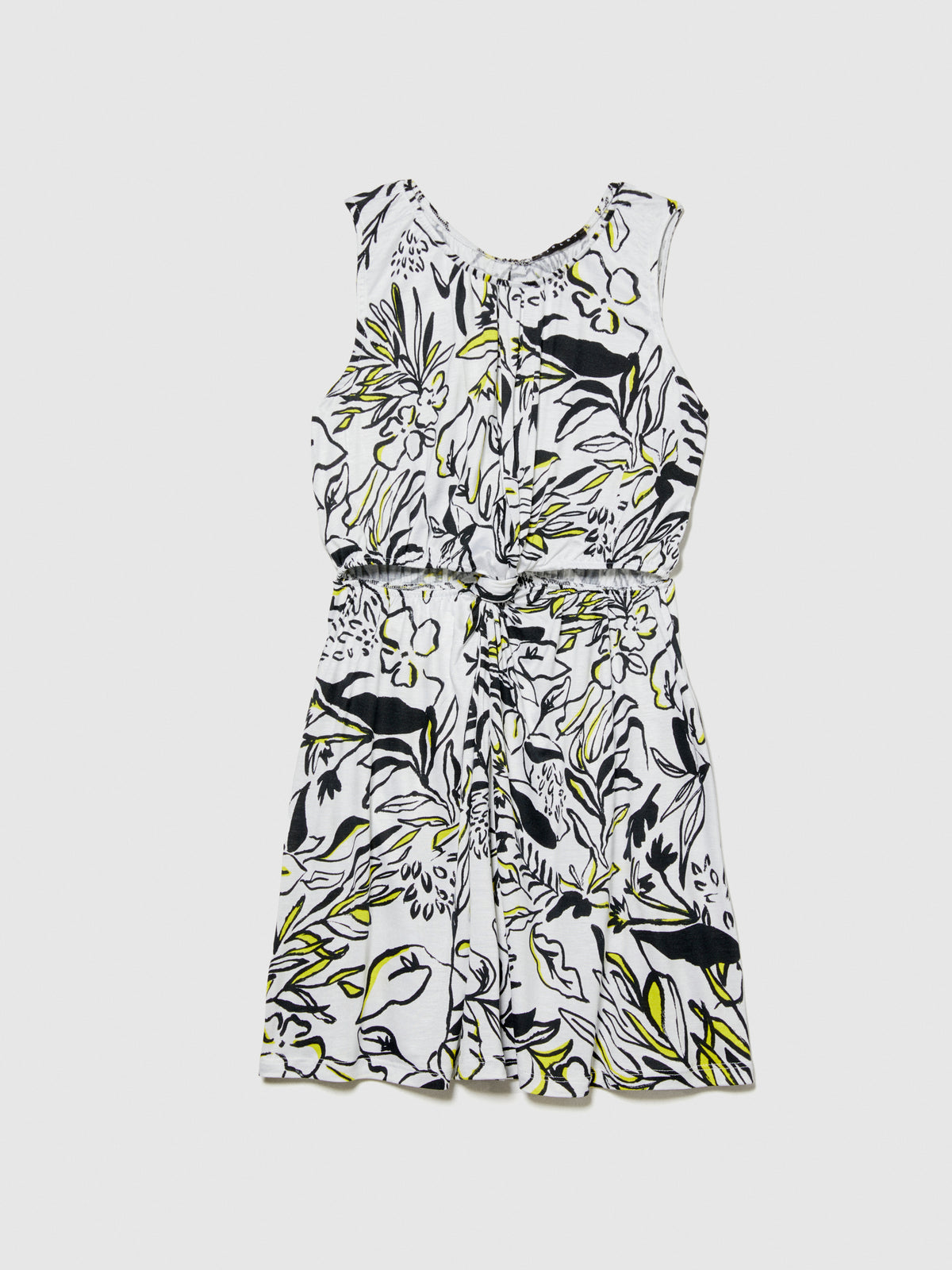 Vestito stampato con annodo