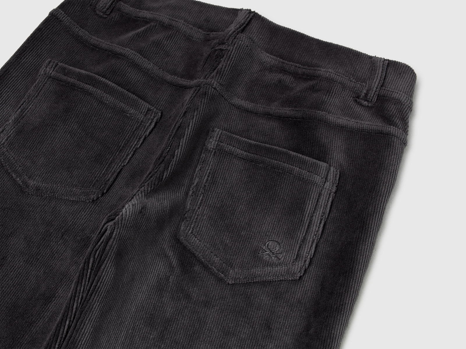 Jeggings a zampa in ciniglia da bambina nero 3 | Benetton Outlet