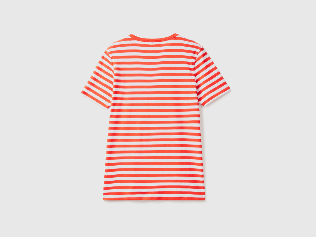 T-shirt girocollo a righe