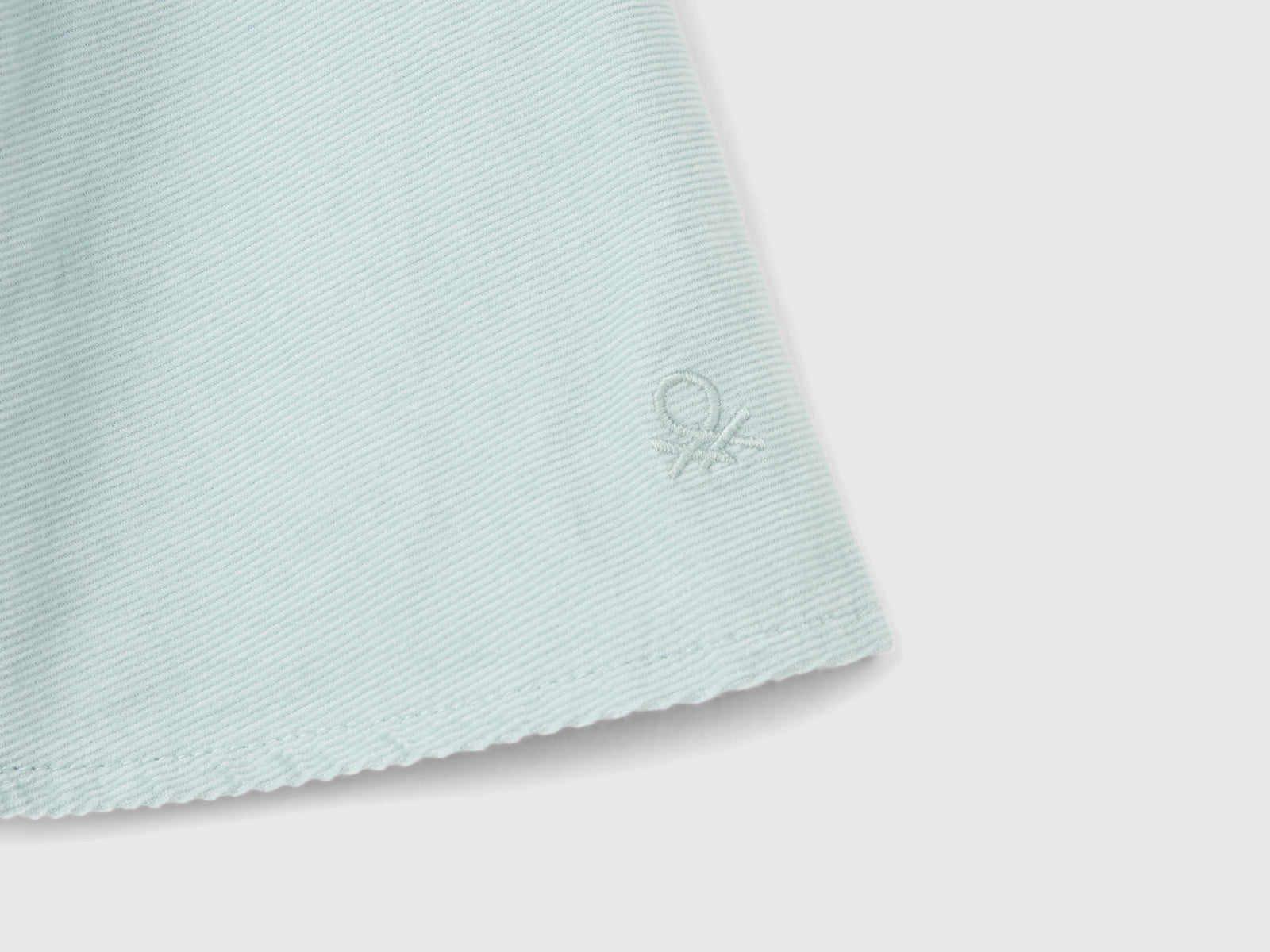 Gonna in velluto da bimba verde acqua 3 | Benetton Outlet