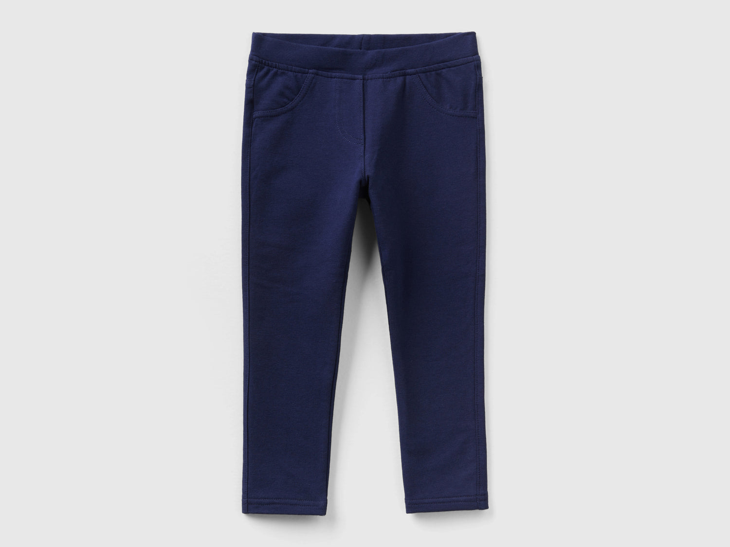 Jeggings in cotone bio stretch da bimba blu scuro | Benetton Outlet