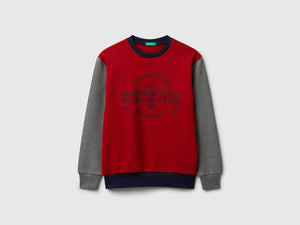 Felpa con logo in cotone