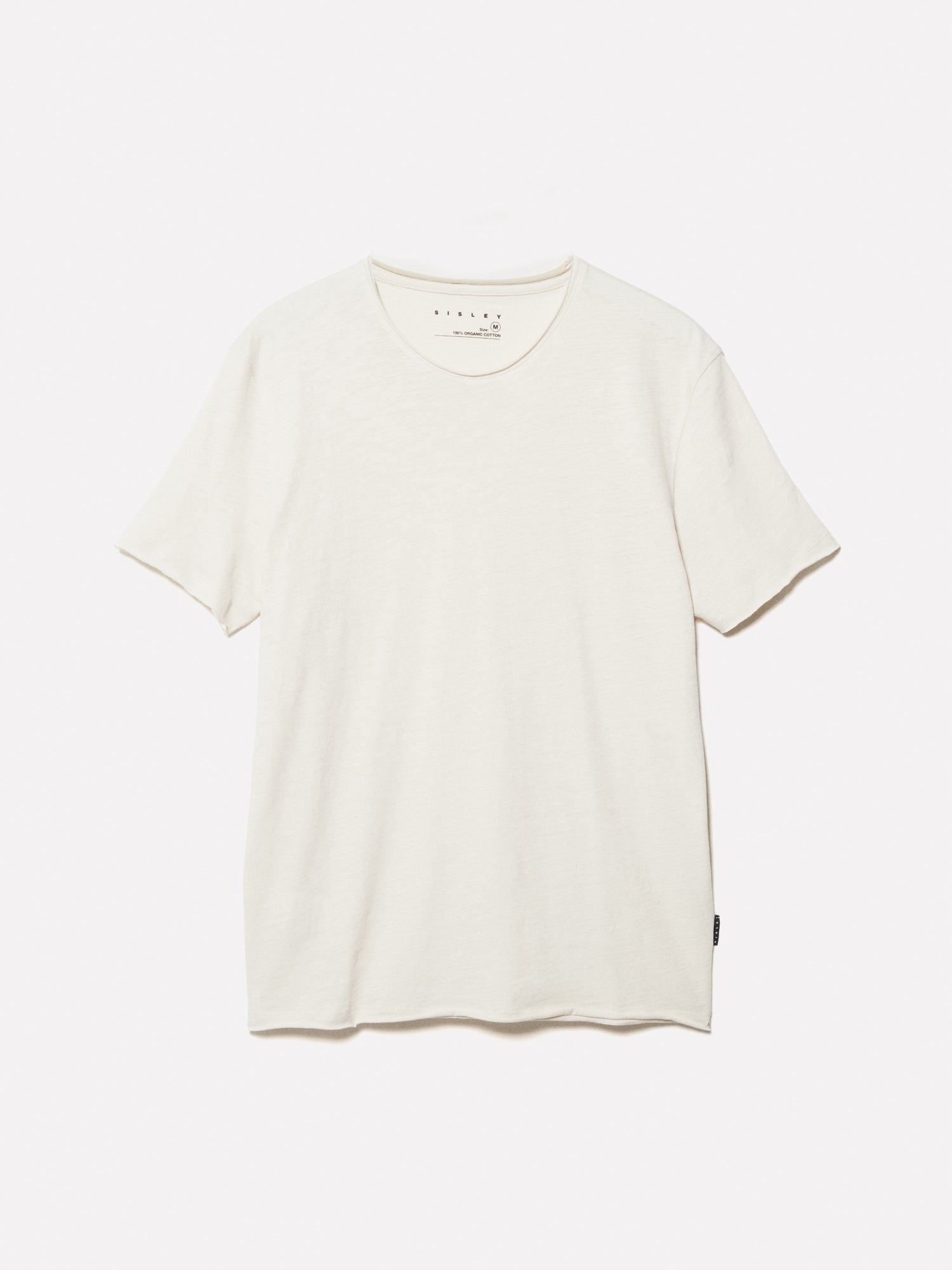 T-shirt a maniche corte slim fit chiaro da uomo beige | Sisley Outlet