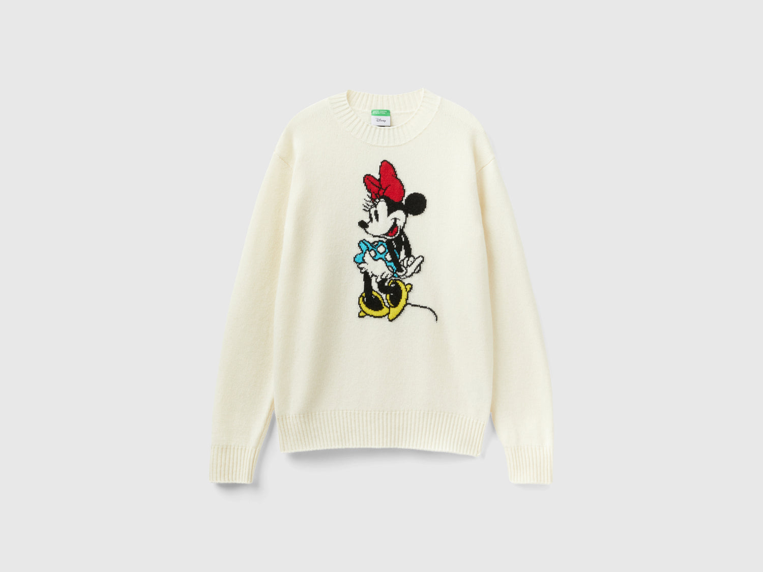 Maglia Minnie in misto lana da uomo bianco | Benetton Outlet
