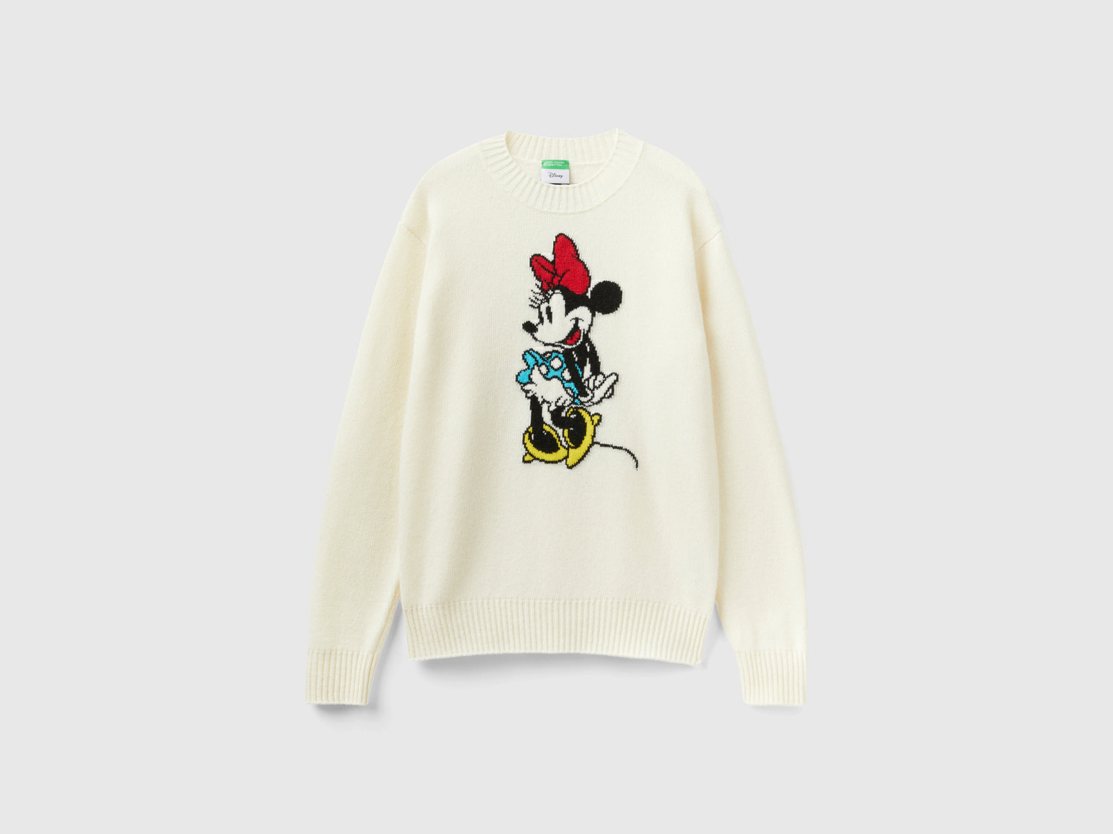 Maglia Minnie in misto lana da uomo bianco | Benetton Outlet