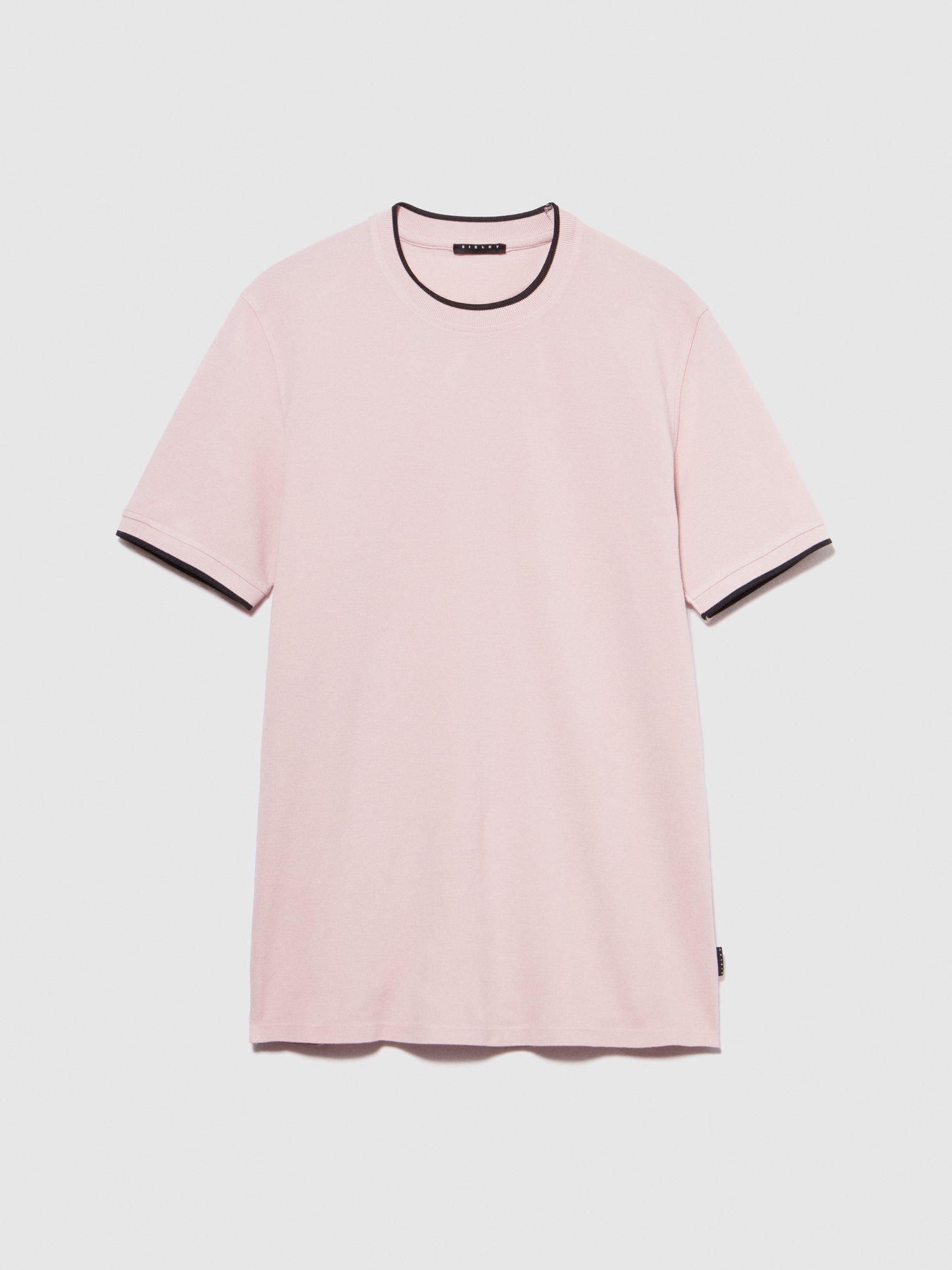 T-shirt con contrasto da uomo rosa pastello | Sisley Outlet