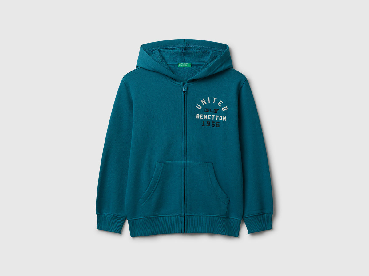 Felpa con zip e cappuccio