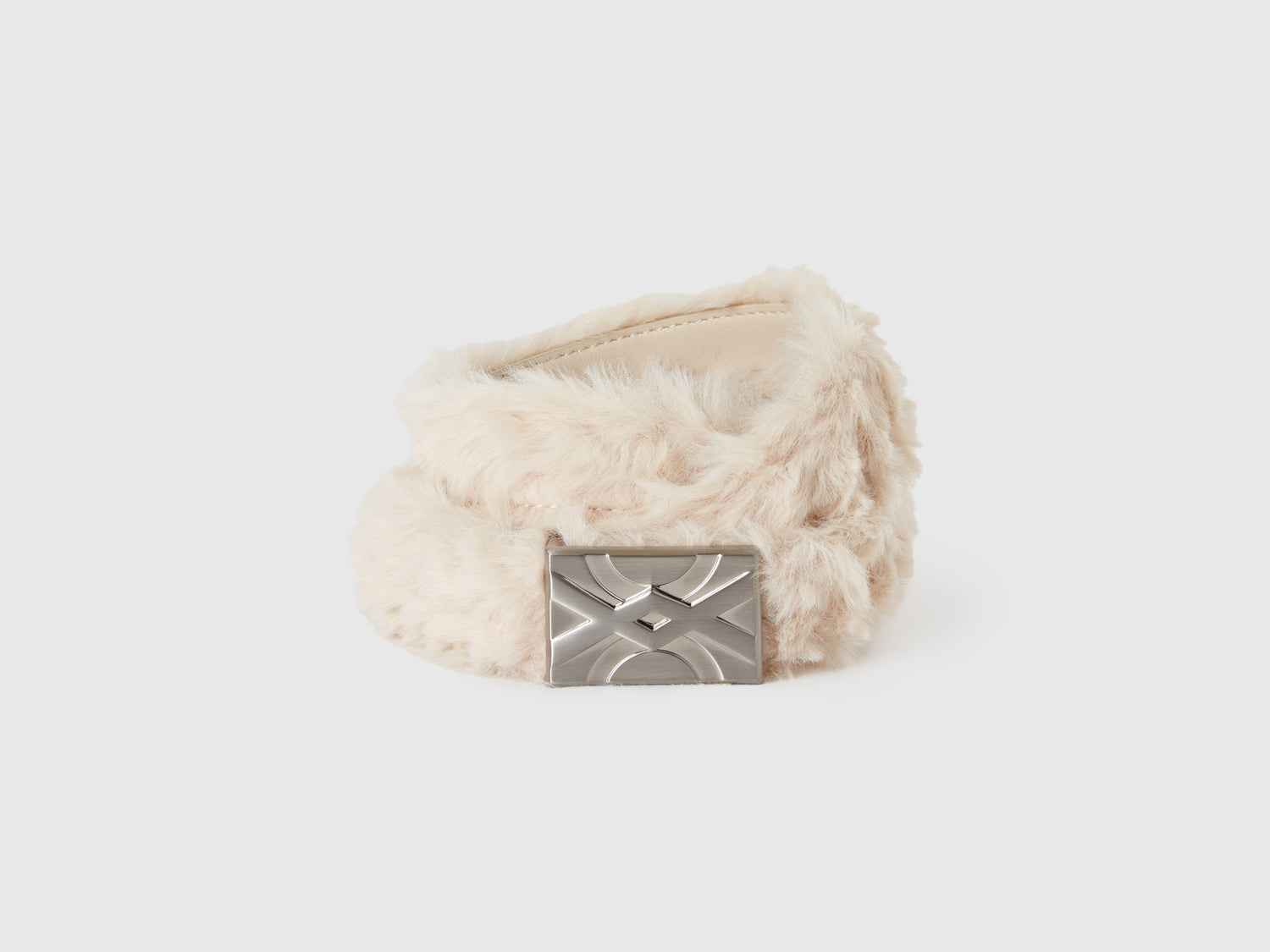 Cintura in pelliccia sintetica da donna beige | Benetton Outlet
