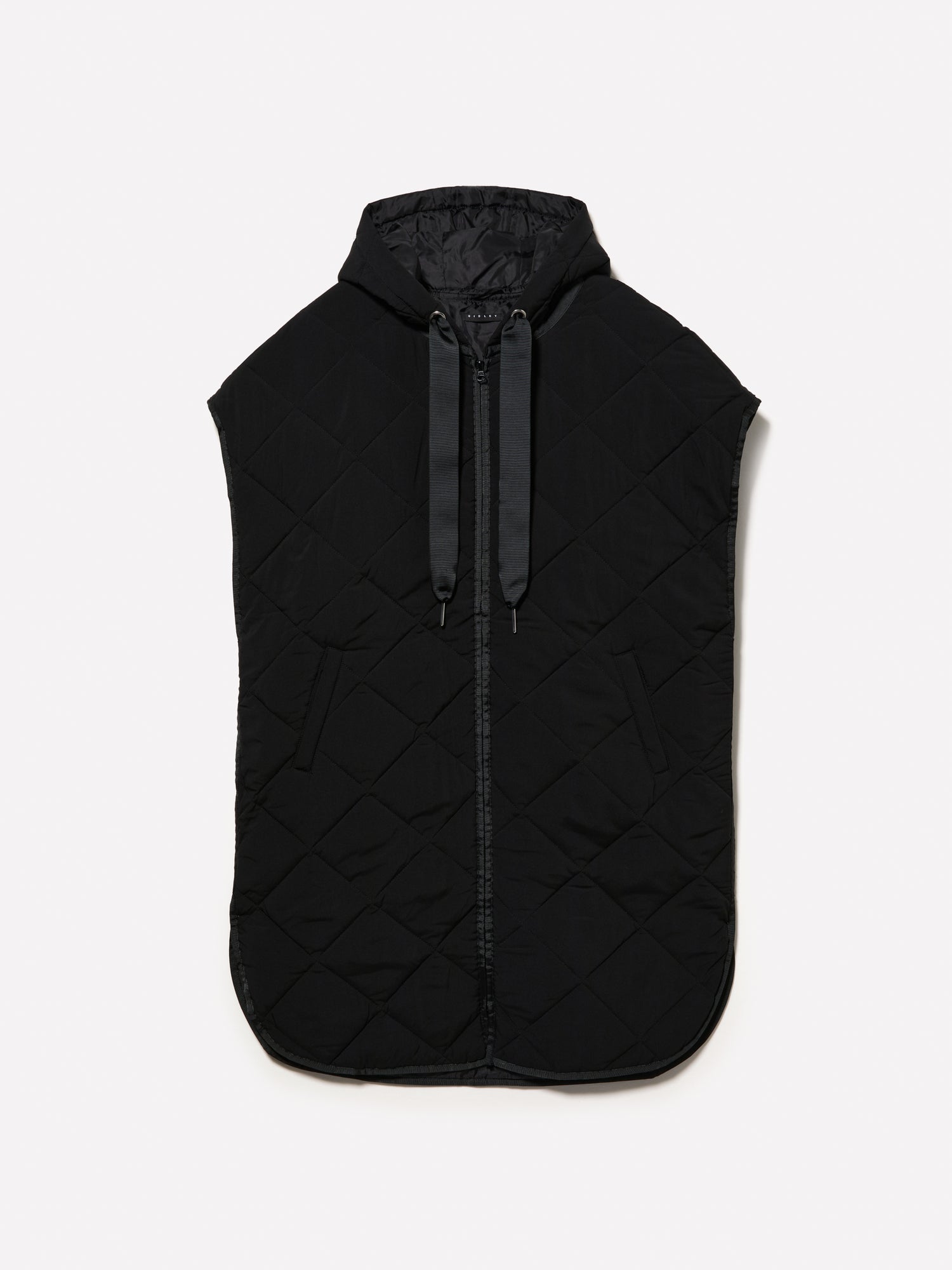 Cappa over fit trapuntata da donna nero | Sisley Outlet