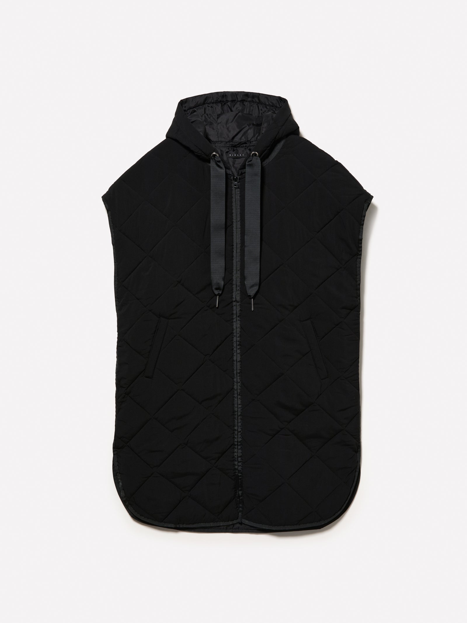 Cappa over fit trapuntata da donna nero | Sisley Outlet
