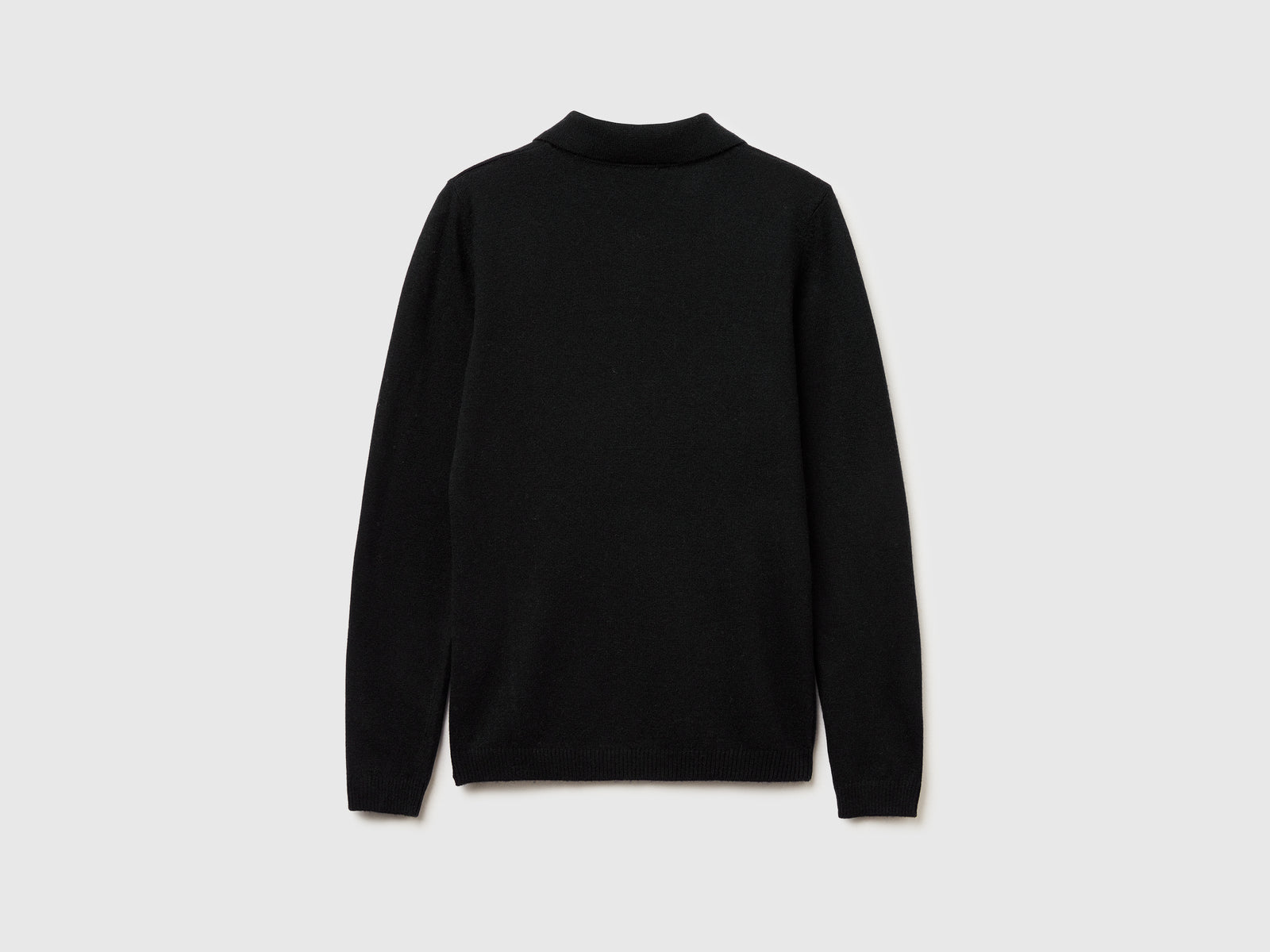 Polo in maglia in misto cashmere da donna nero 2 | Benetton Outlet