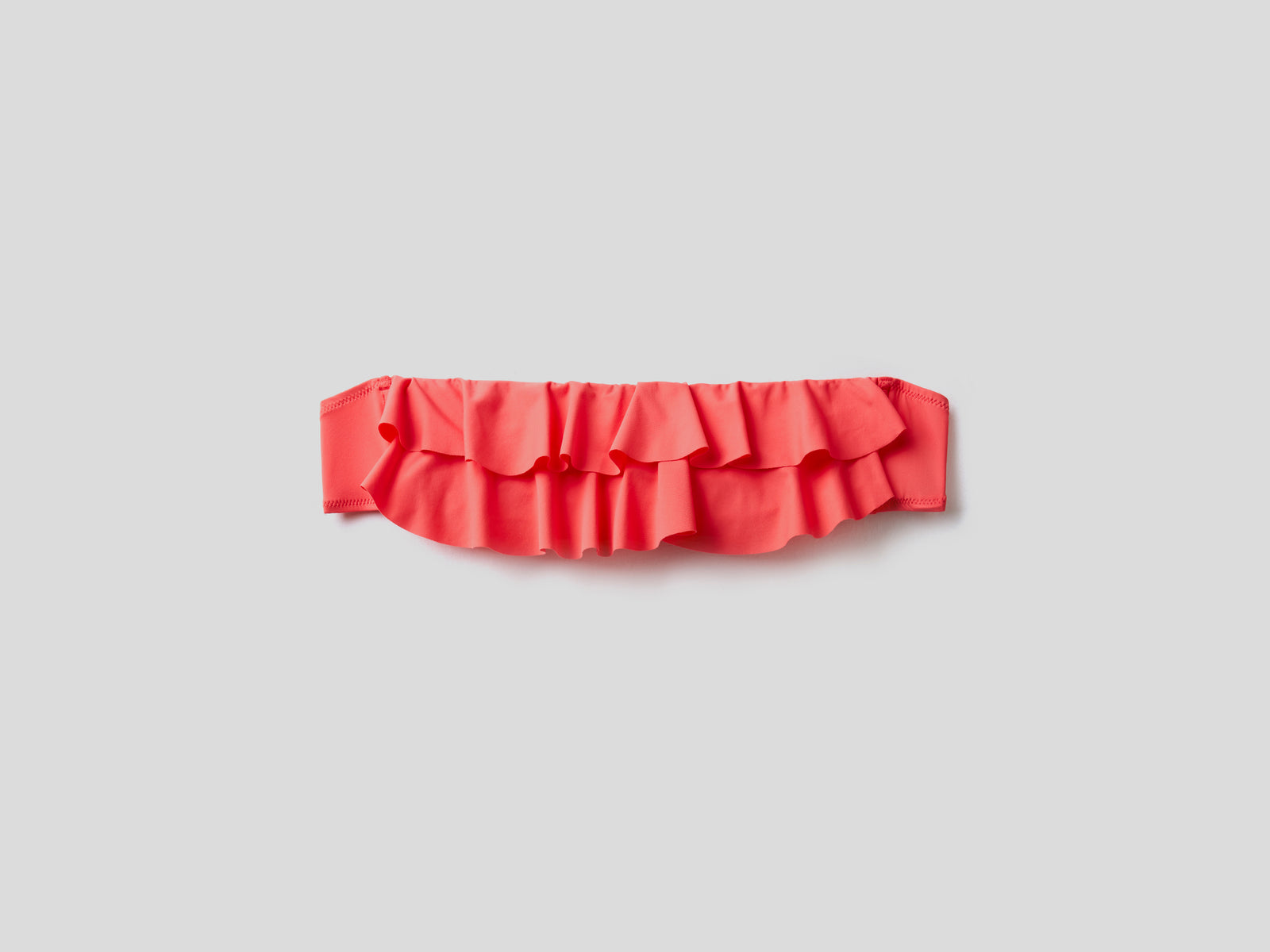 Fascia costume con balze in ECONYL® da donna ciclamino | Benetton Outlet