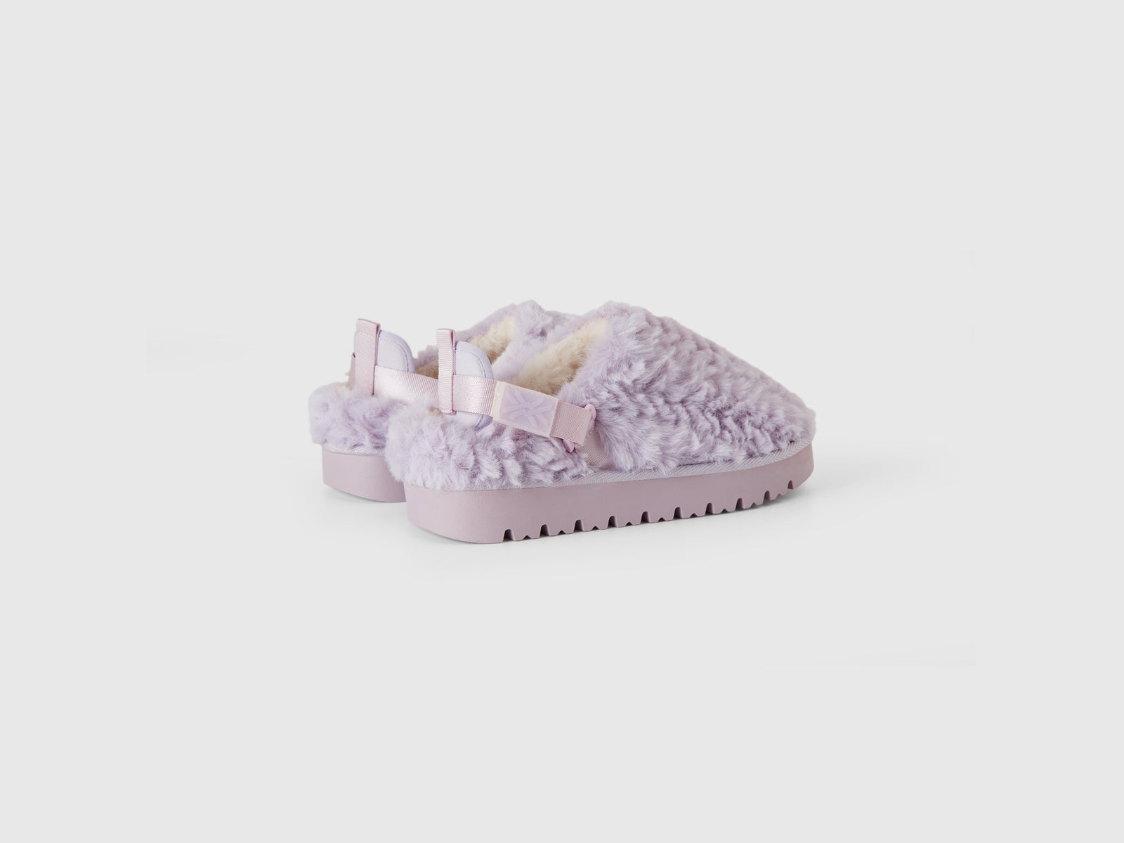 Sabot in pelliccia sintetica da donna lilla 2 | Benetton Outlet