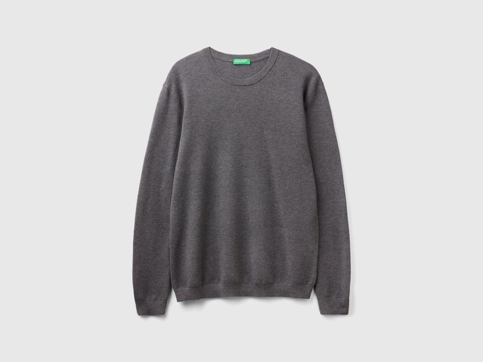 Maglioncino in misto cashmere da uomo grigio scuro | Benetton Outlet