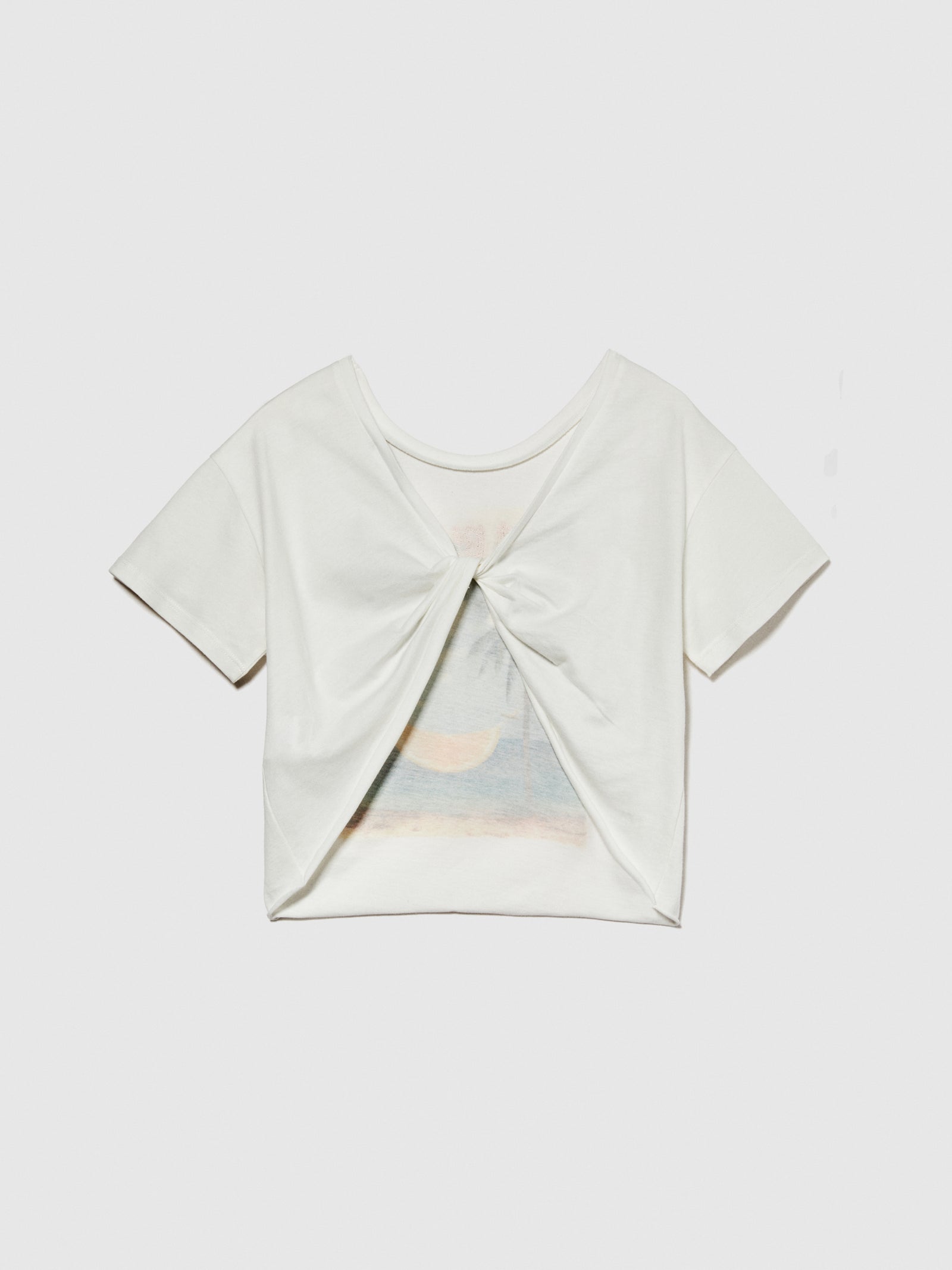 T-shirt con schiena scoperta da bambina bianco 2 | Sisley young Outlet
