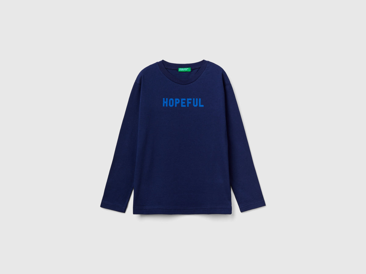 T-shirt con stampa slogan