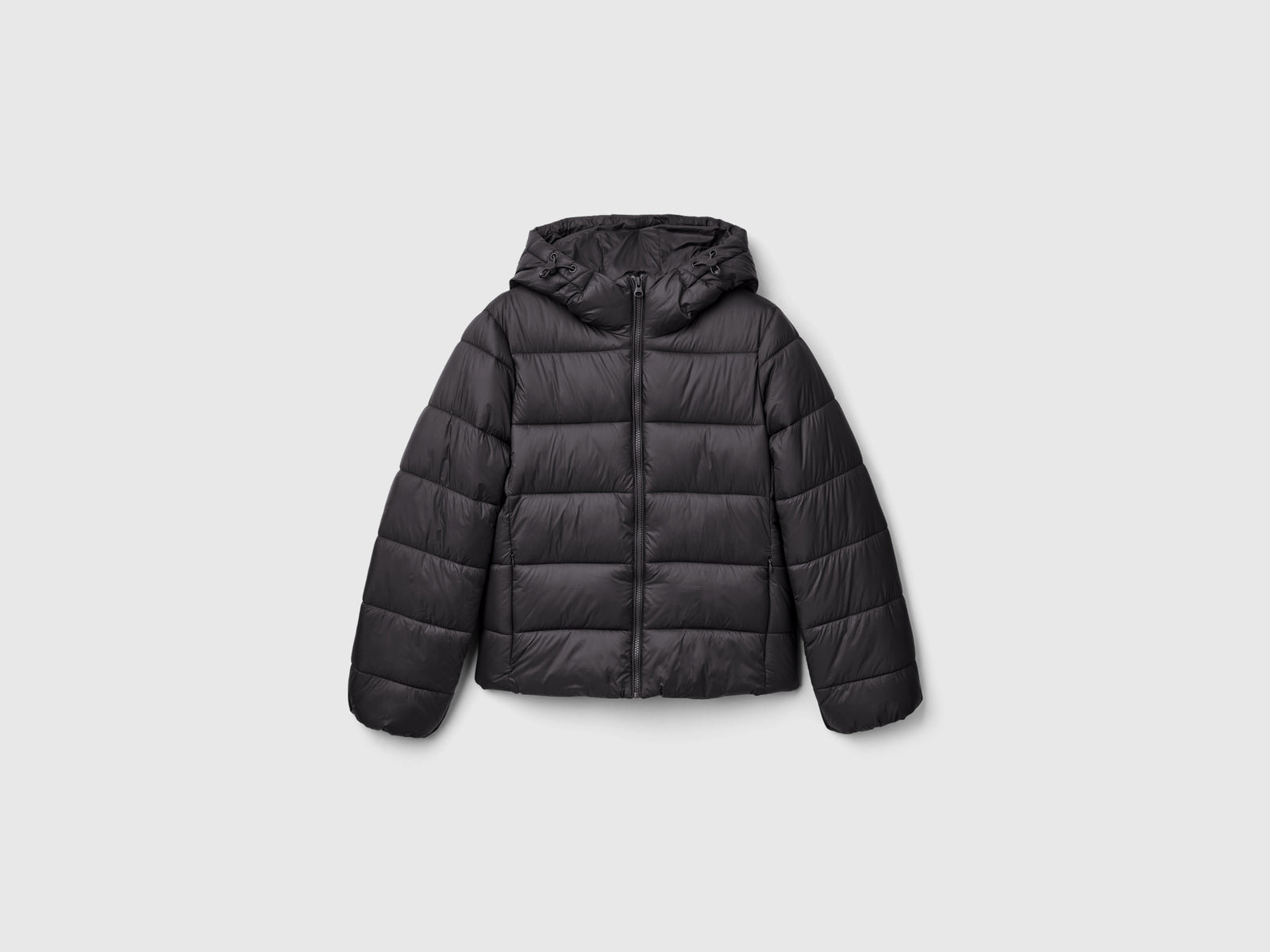 Piumino imbottito con ovatta riciclata da donna nero | Benetton Outlet