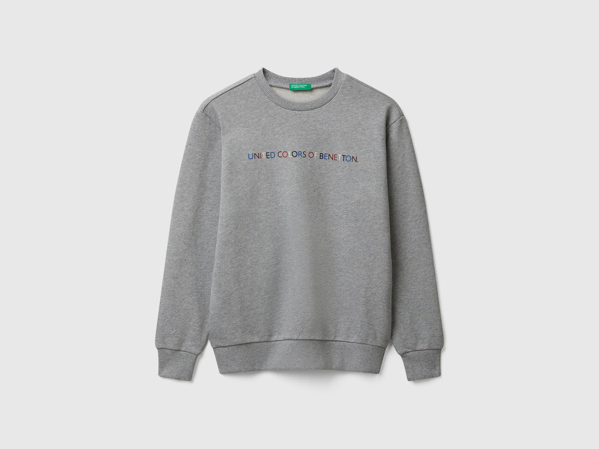Felpa con logo in cotone