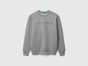 Felpa con logo in cotone