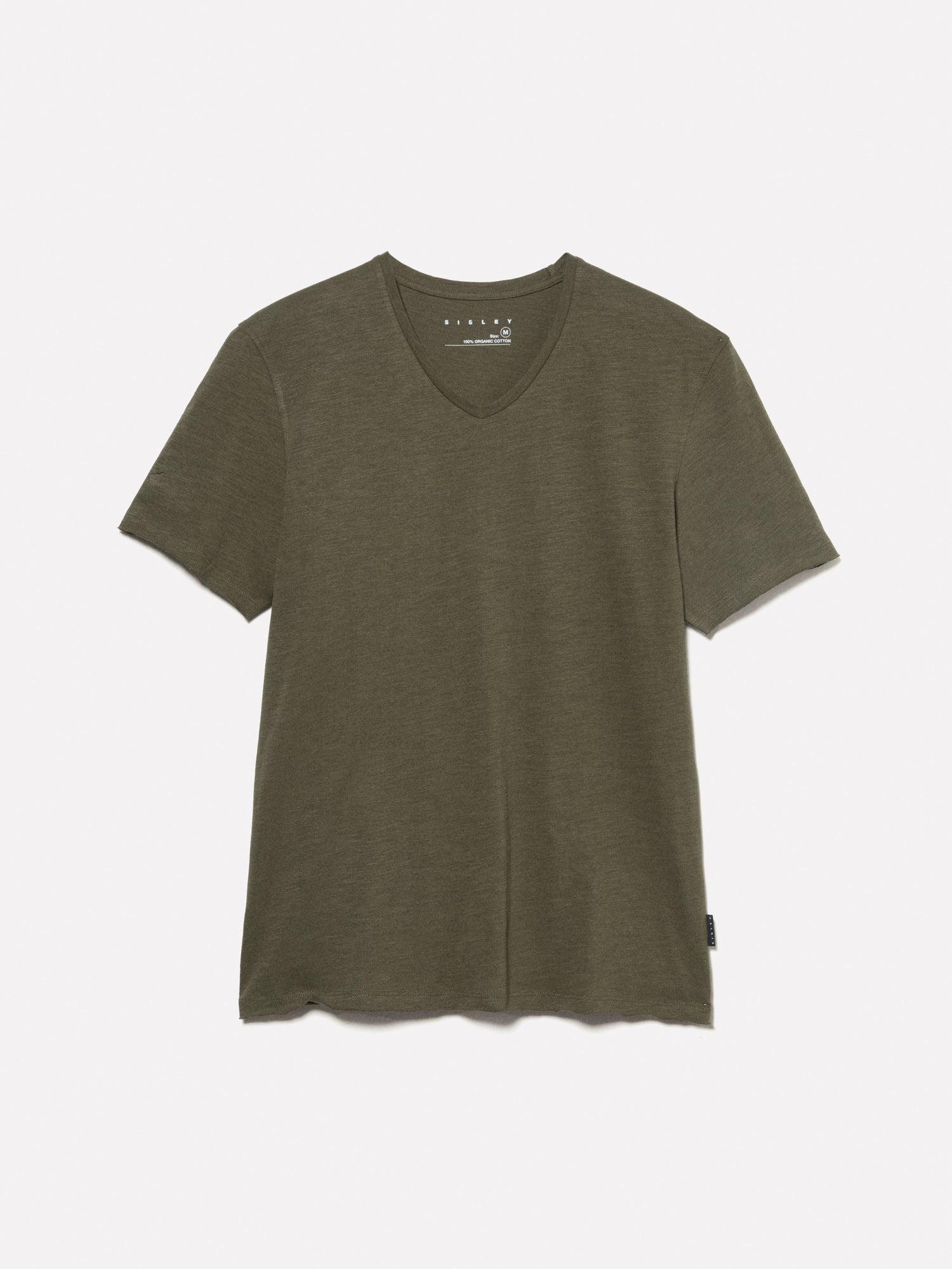 T-shirt slim fit da uomo verde militare | Sisley Outlet