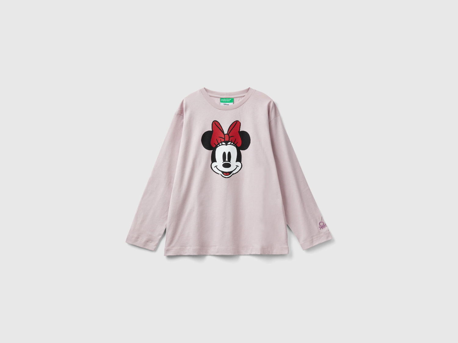 T-shirt con stampa Minnie da bambino rosa | Benetton Outlet