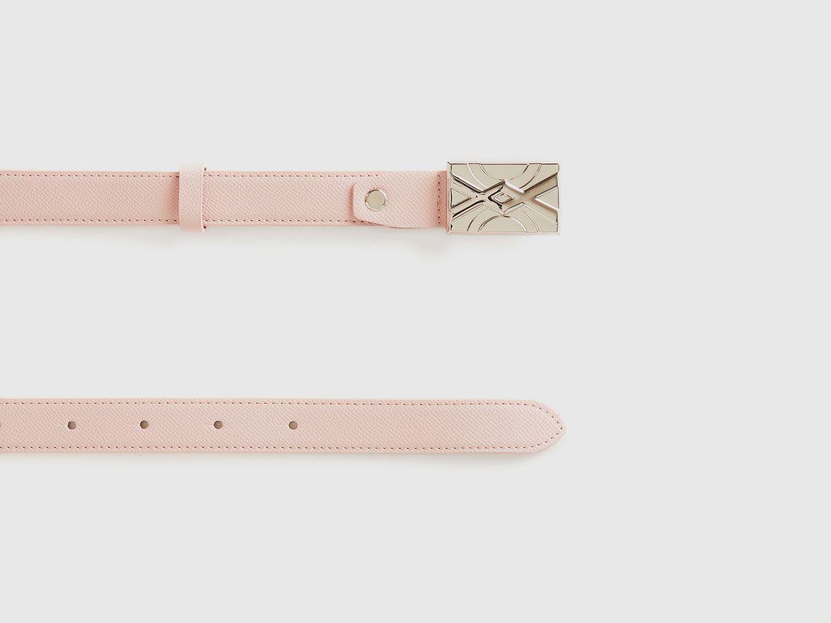 Powder pink thin belt