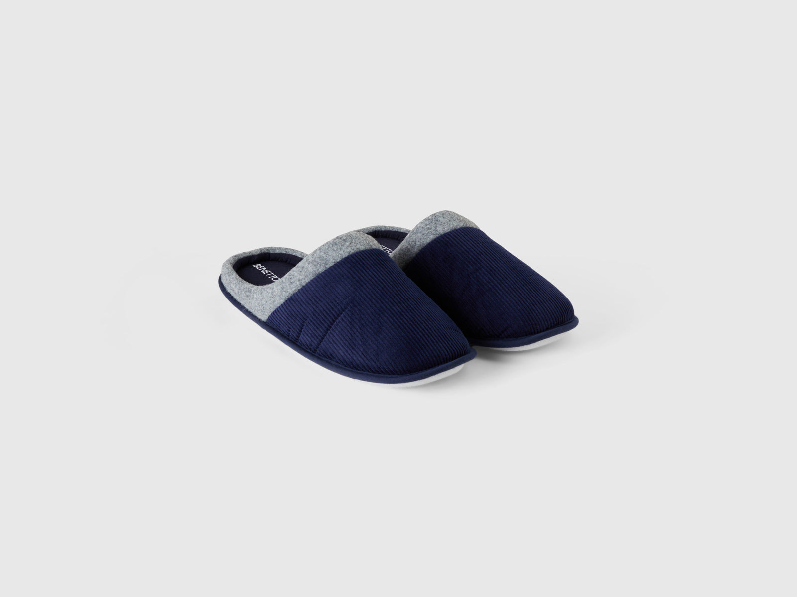 Ciabatte in velluto da uomo blu scuro 3 | Benetton Outlet