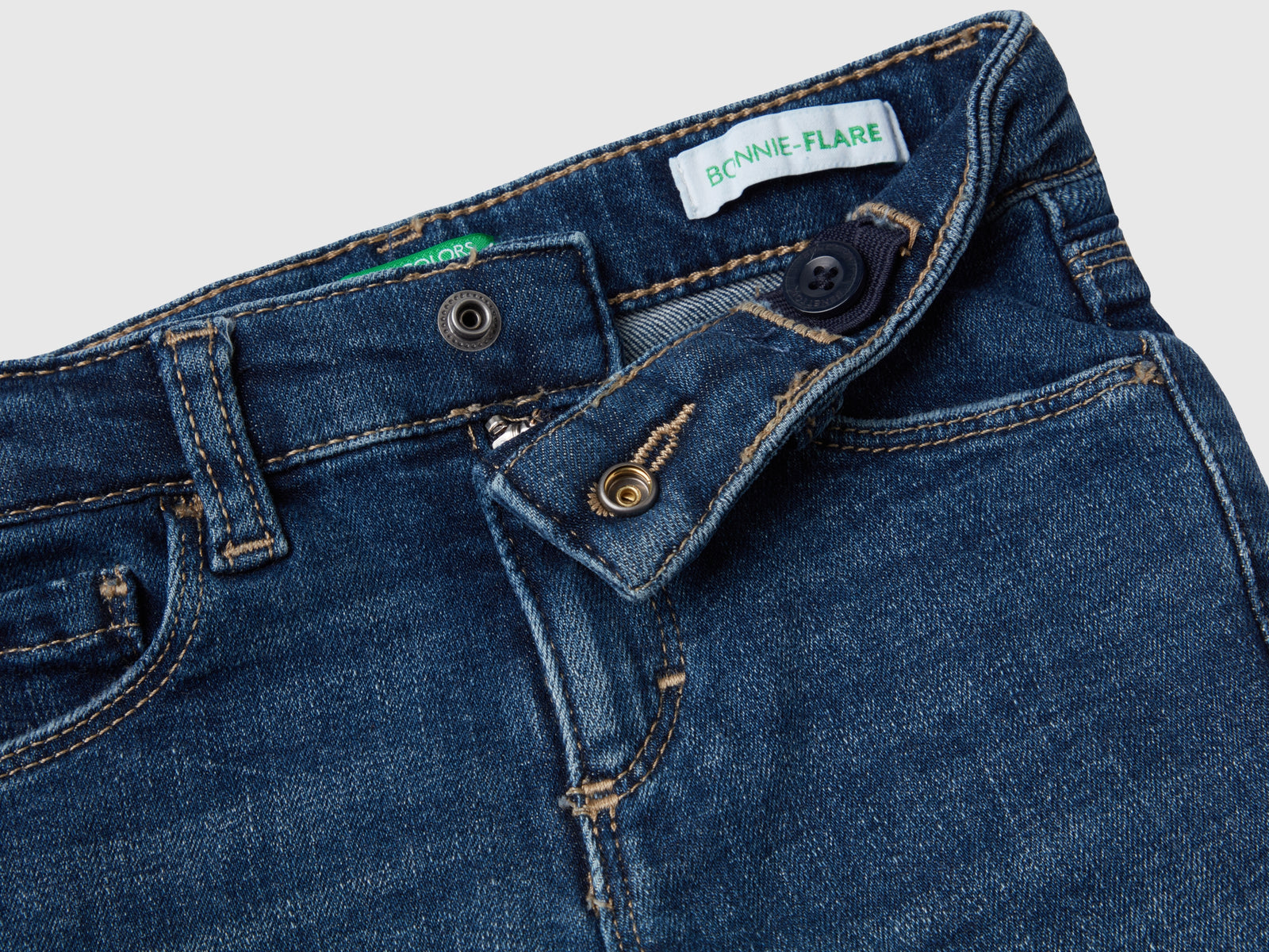Jeans cinque tasche a zampa da bimba blu 3 | Benetton Outlet
