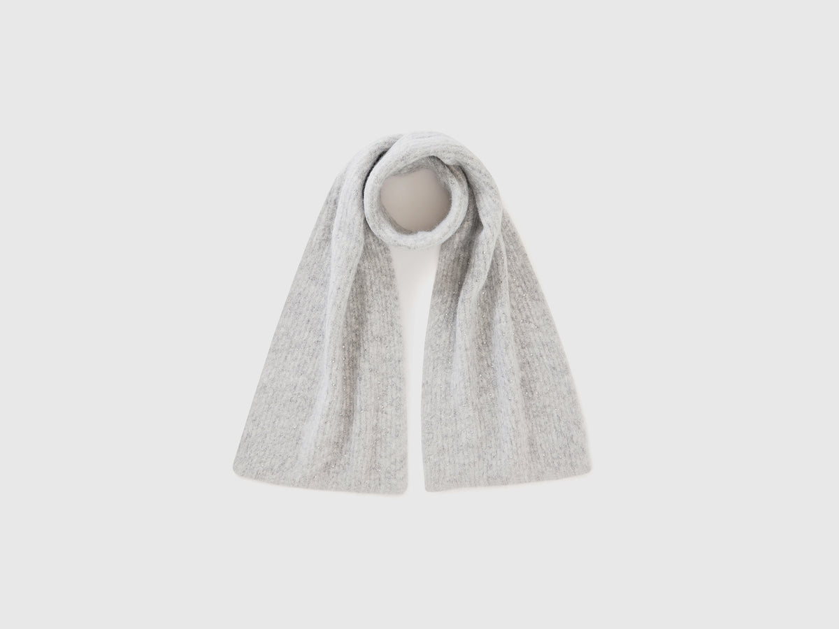 Sciarpa in misto lana con strass