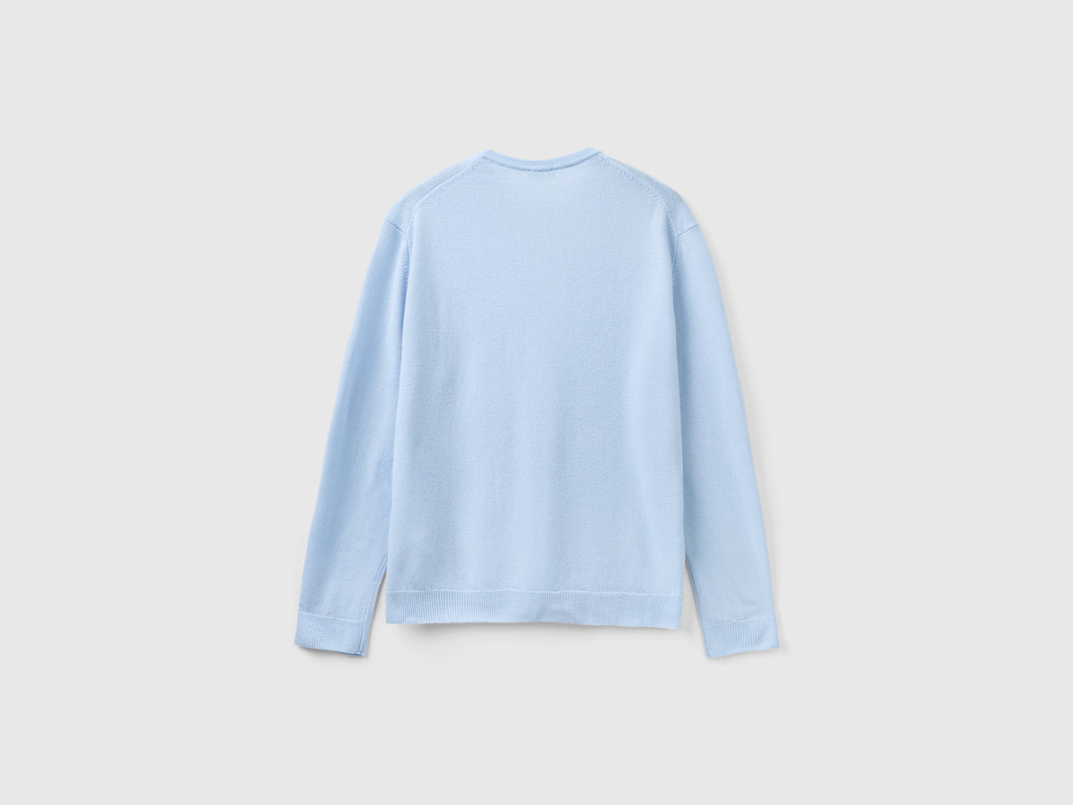 Maglia girocollo in pura lana Merino