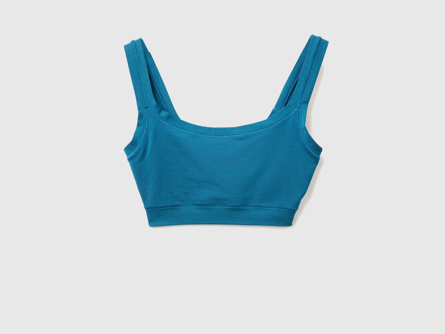 Brassiere cotone super stretch da donna verde ottanio | Benetton Outlet