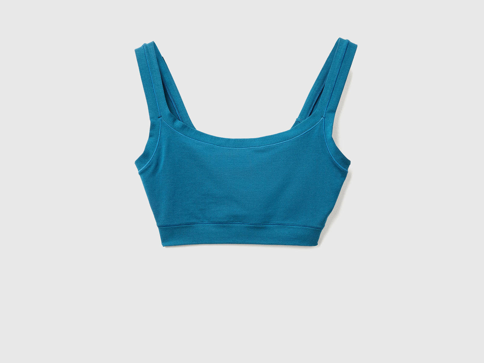 Brassiere cotone super stretch da donna verde ottanio | Benetton Outlet