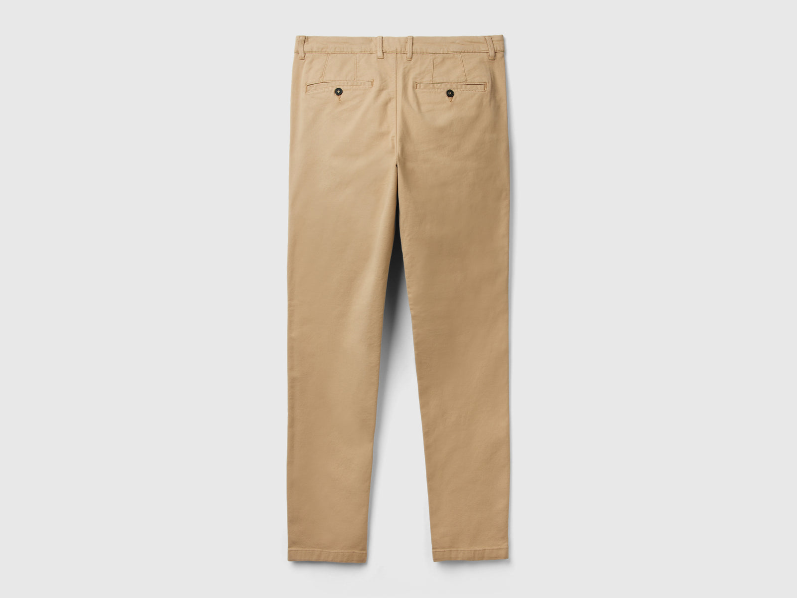 Chino slim fit in cotone stretch da uomo beige 2 | Benetton Outlet