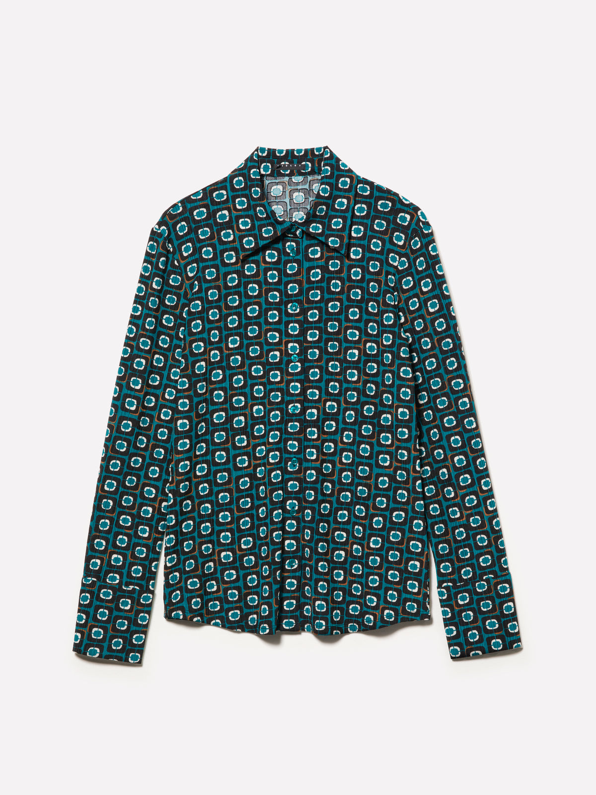 Camicia a costine stampata