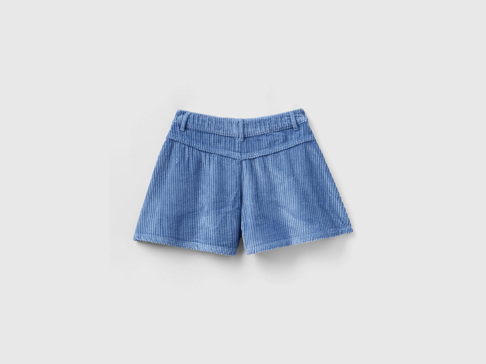 Bermuda in velluto a coste da bambina azzurro 2 | Benetton Outlet