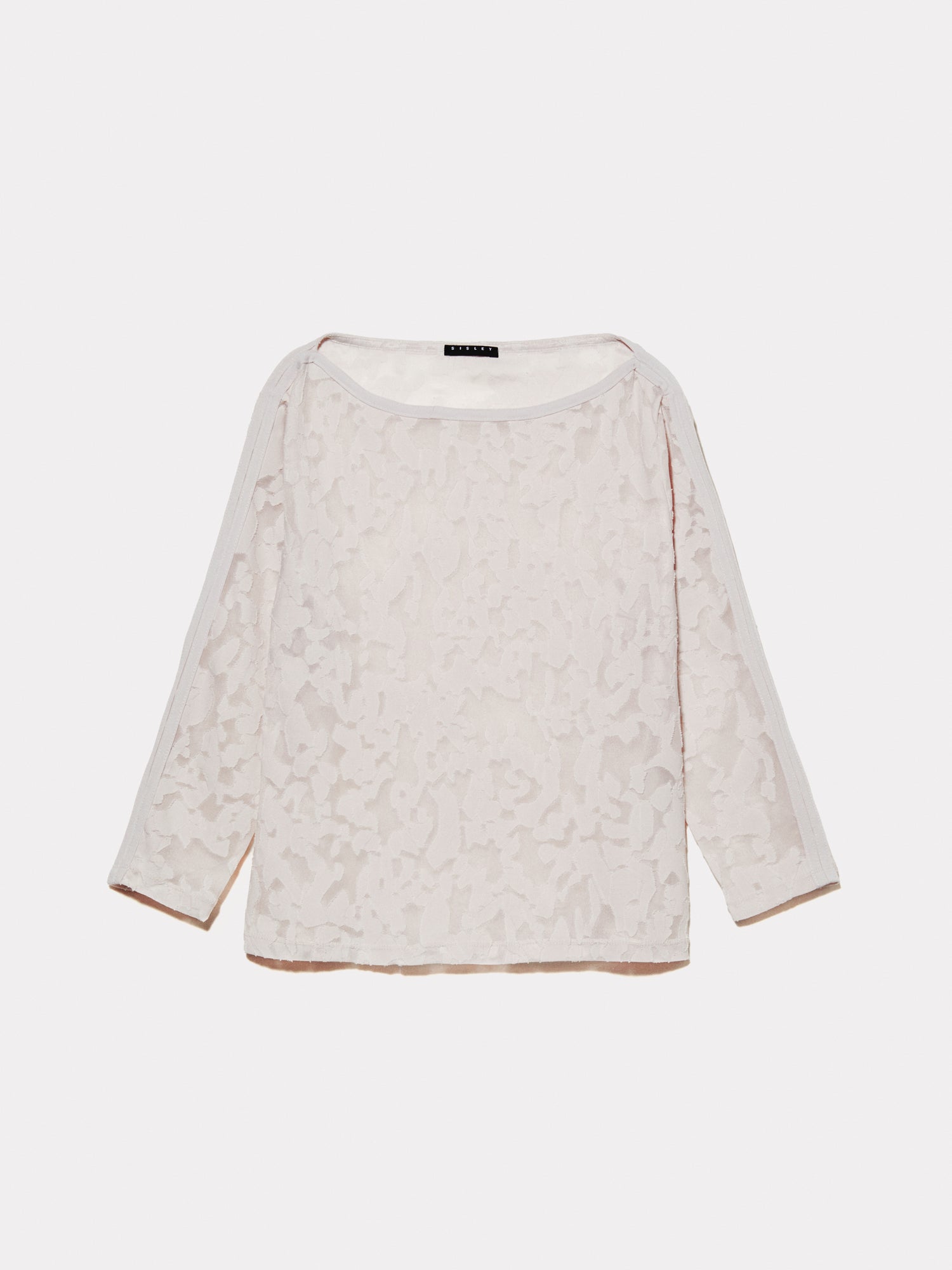 T-shirt in fil coupé da donna bianco panna | Sisley Outlet