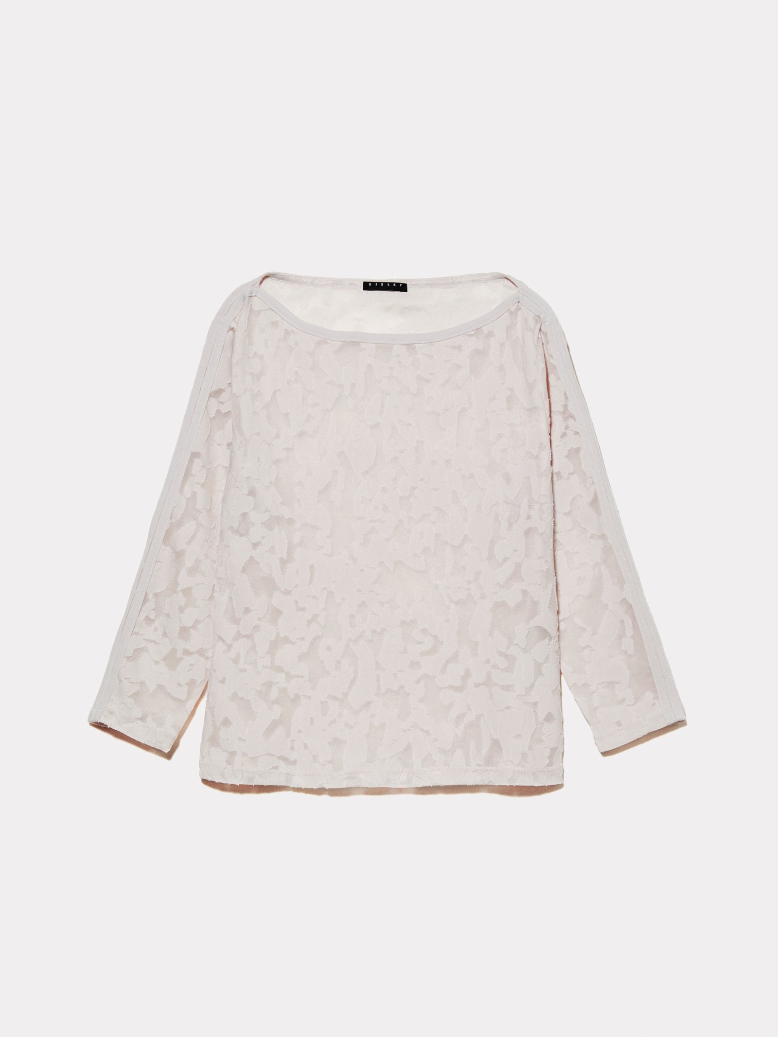 T-shirt in fil coupé da donna bianco panna | Sisley Outlet