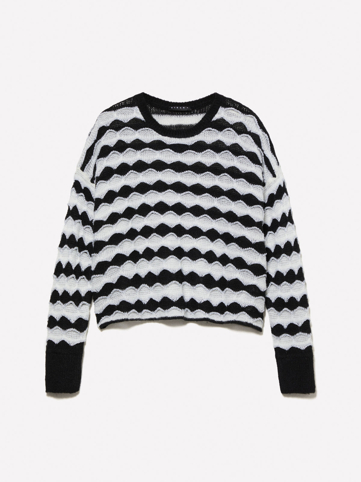 Maglia cropped con lurex e