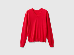 Maglia scollo a V in misto Modal