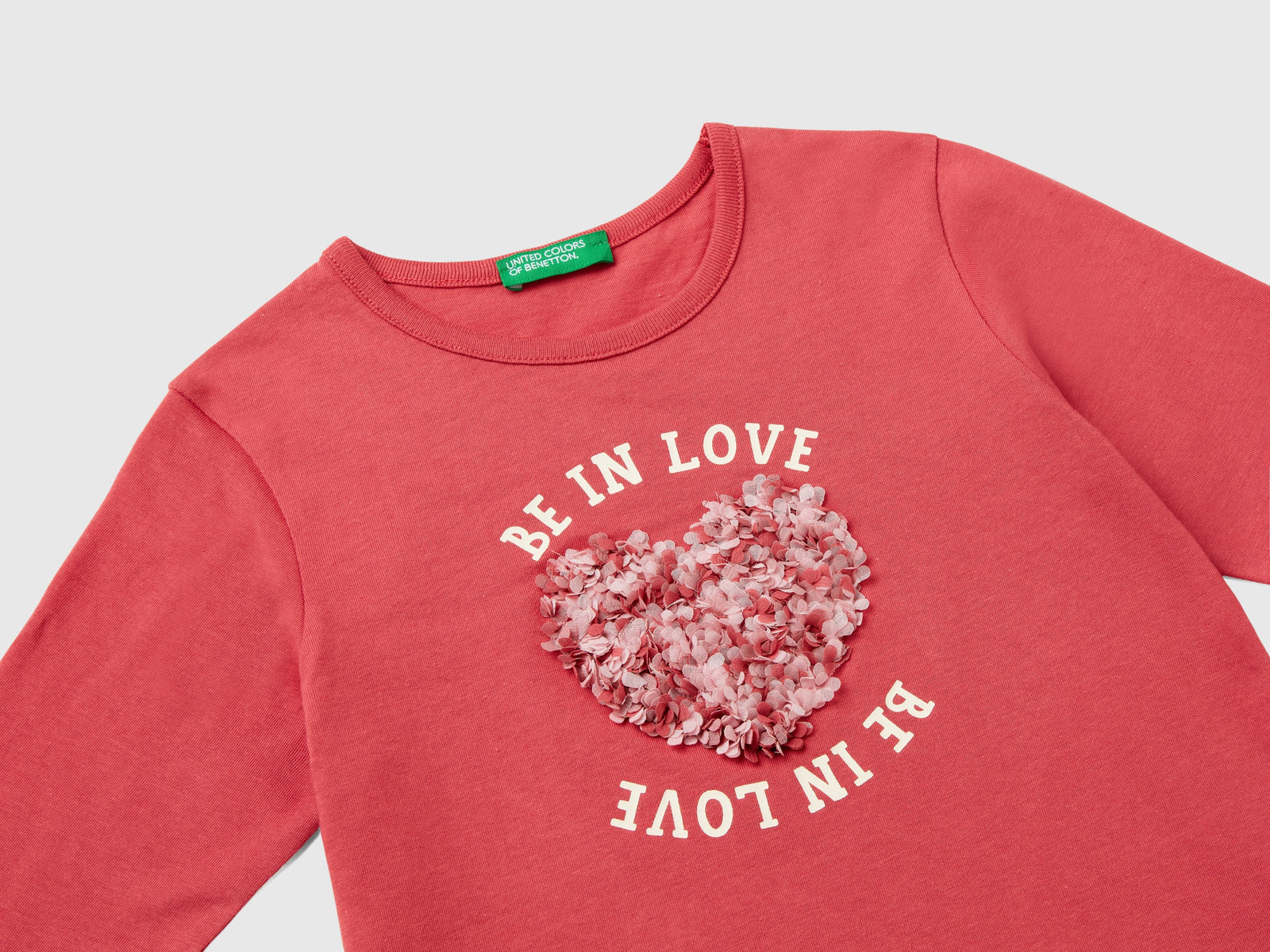 T-shirt con applicazione effetto petali da bimba malva 3 | Benetton Outlet