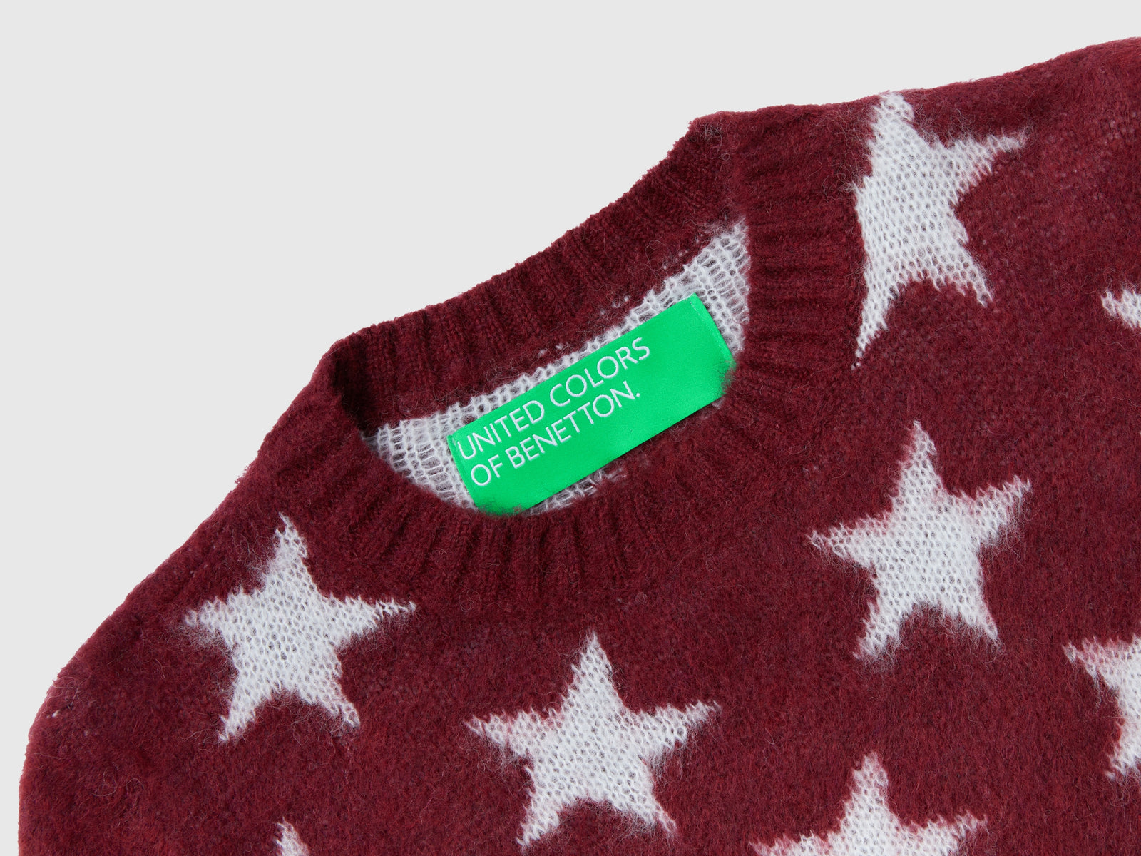 Calda maglia con stelle da donna bordeaux 3 | Benetton Outlet