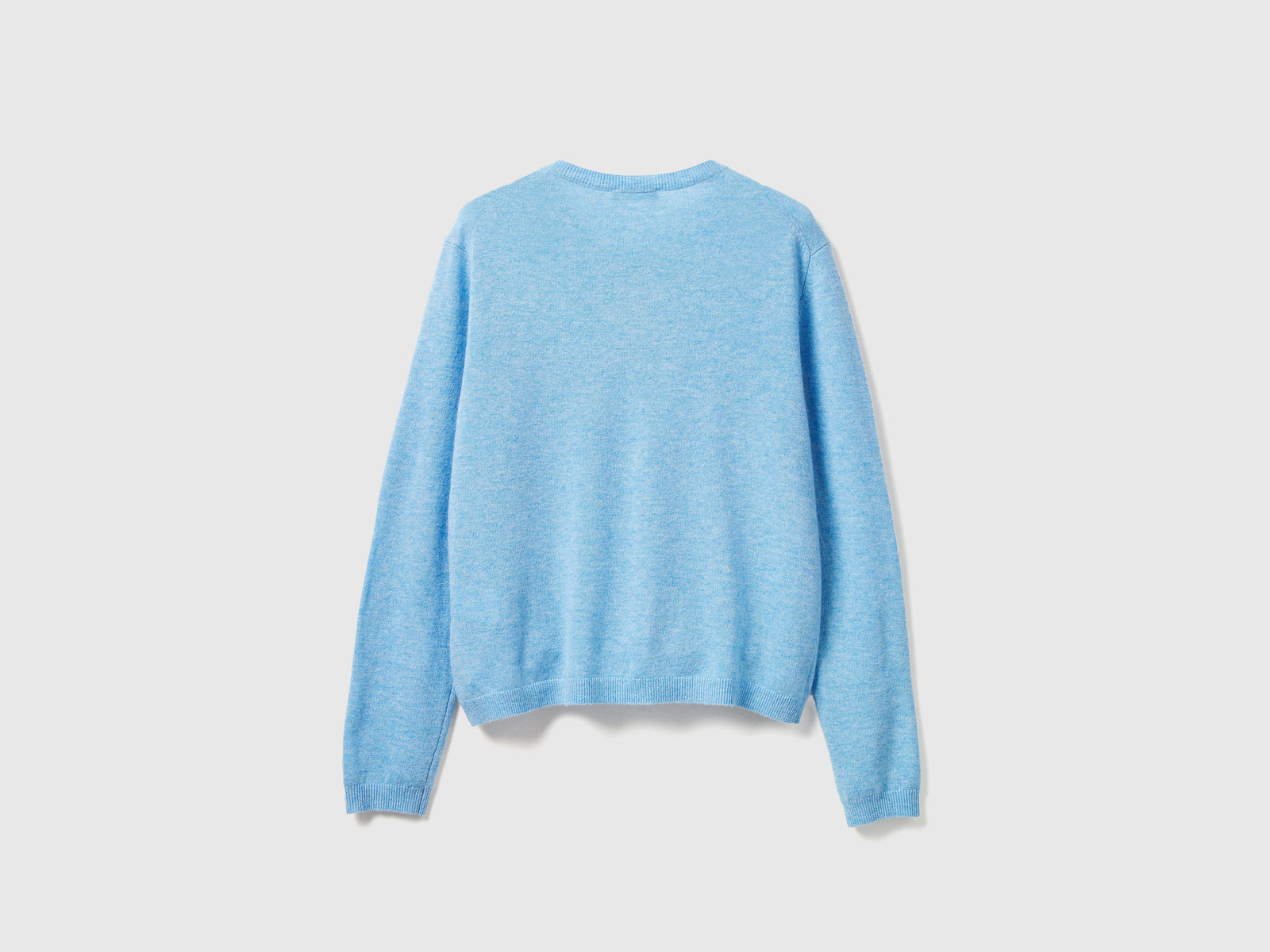 Cardigan in pura lana Merino da donna azzurro 2 | Benetton Outlet