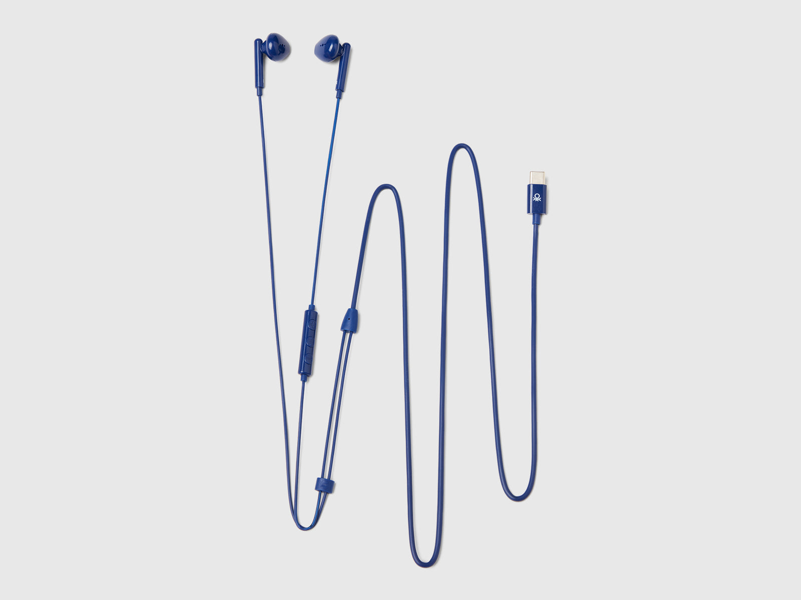 Cuffie auricolari con cavo da uomo blu | Multimarchio Outlet