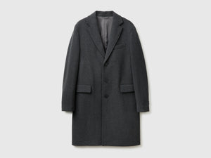Cappotto foderato in misto lana